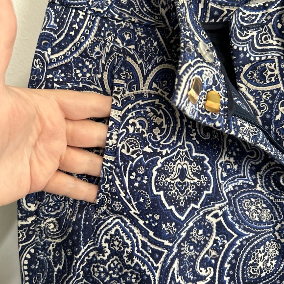Charter‎ Club Classic Fit Women's 6 Blue Paisley Pants 4 Pocket Preppy Business - Picture 6 of 13